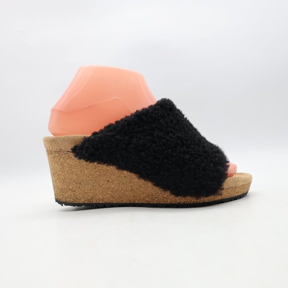 Birkenstock Papillio Namica Teddy Women's EU Size 36 Black Wedge Shearling Upper - Picture 1 of 9
